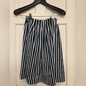 J. Crew Navy and White Striped Skirt